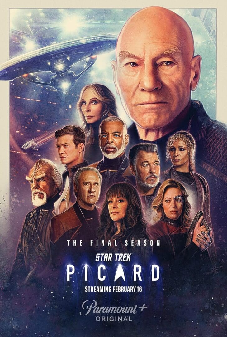 A poster of the star trek picard series.